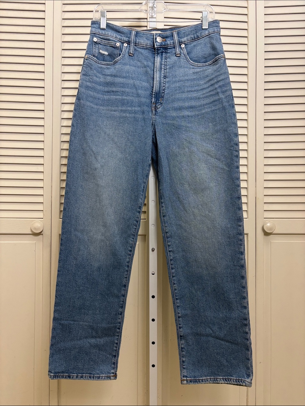 Madewell The Perfect Vintage Straight Jean in Montville Wash Comfort Stretch Siz